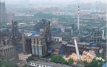 龍井廢棄煙囪爆破拆除方案